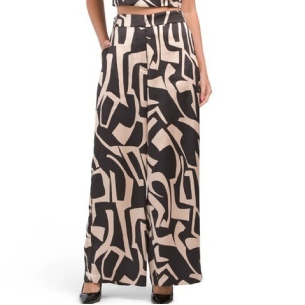 House of Harlow 1960 Satin Wide Leg Pants, Size Small